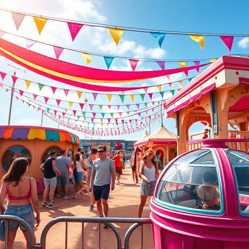 Een toneelstuk in de openlucht tijdens een zomers festival.