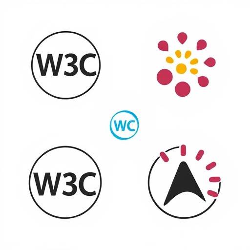 Iconen die de W3C en WCAG logo's vertegenwoordigen.