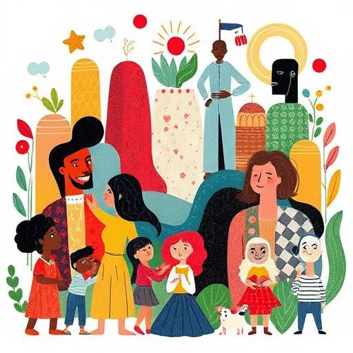 Illustratie van diverse kunstvormen en creatieve expressie